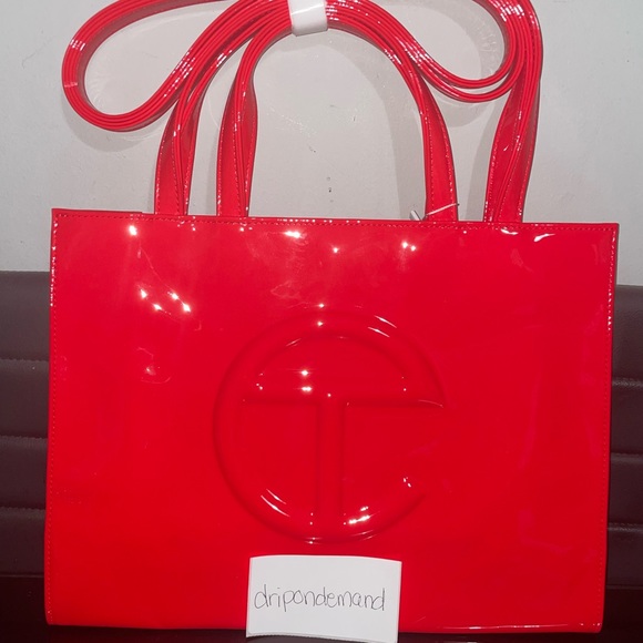 Medium Red Patent Telfar Bag - Picture 3 of 10